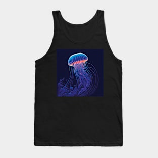 Blue and Pink Jellyfish Tank Top